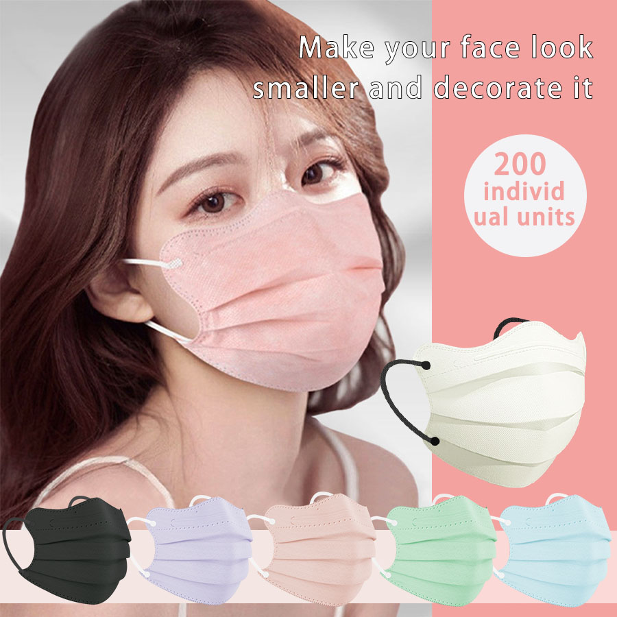 Disposable Surgical Mask - 10-200pcs Disposable Face Mask Butterfly Shaped