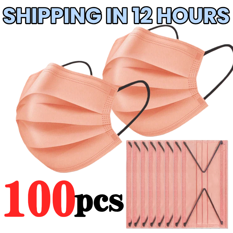 Disposable Surgical Mask - 100/50Pcs Thick Protective Filter Masks with
