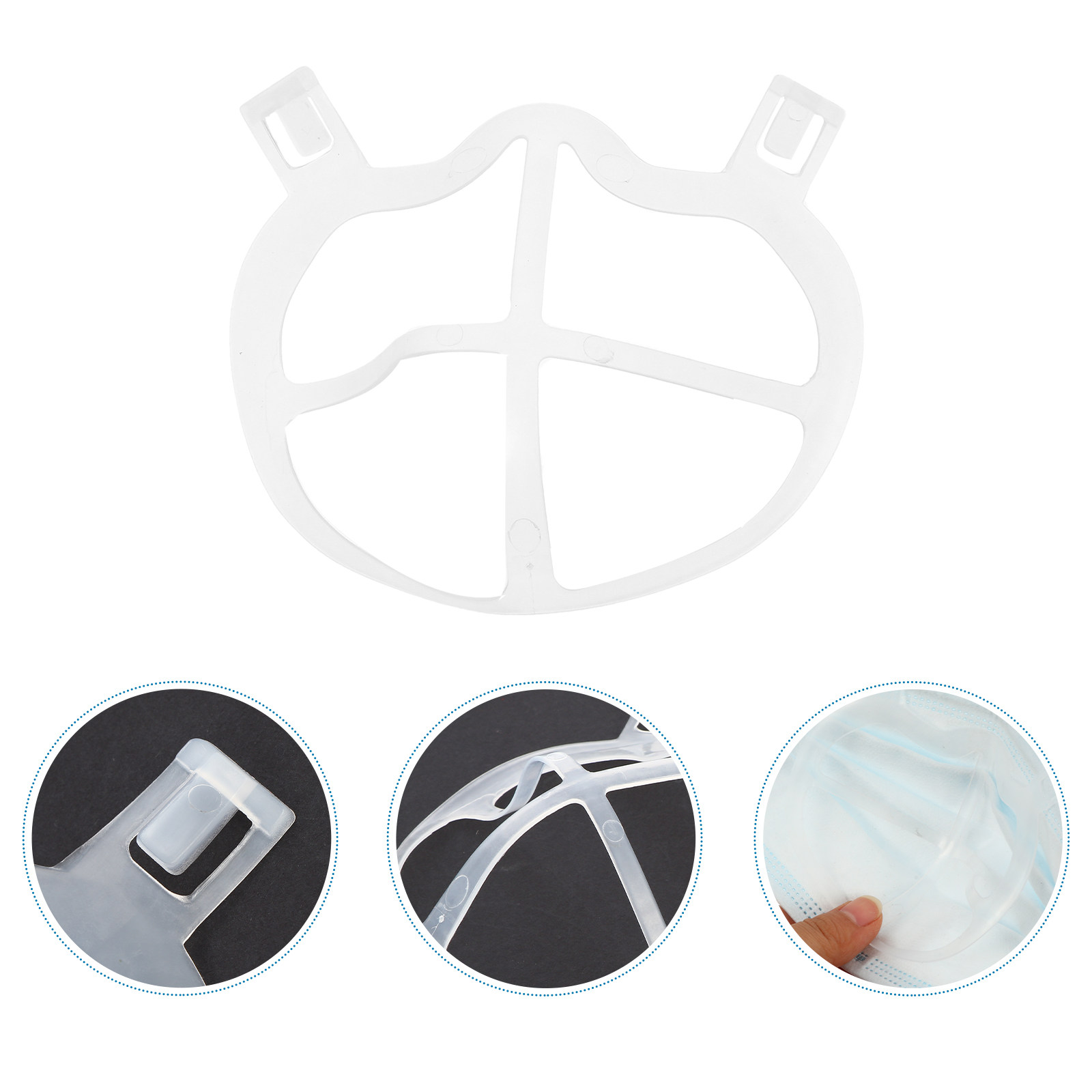 10Pcs Lightweight Odorless Sil - Silicone Mask Bracket recension och pris