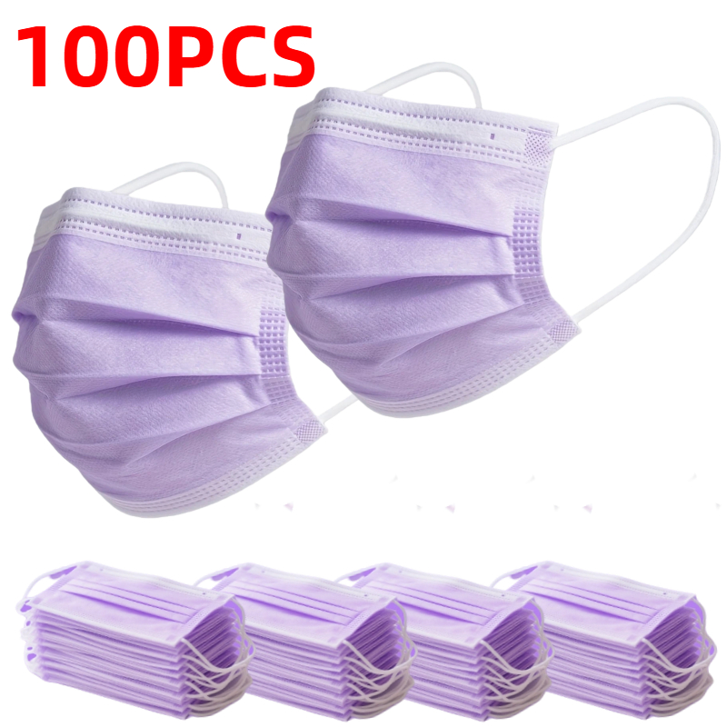 100Pcs Thick Purple Disposable - Disposable Surgical Mask recension och pris