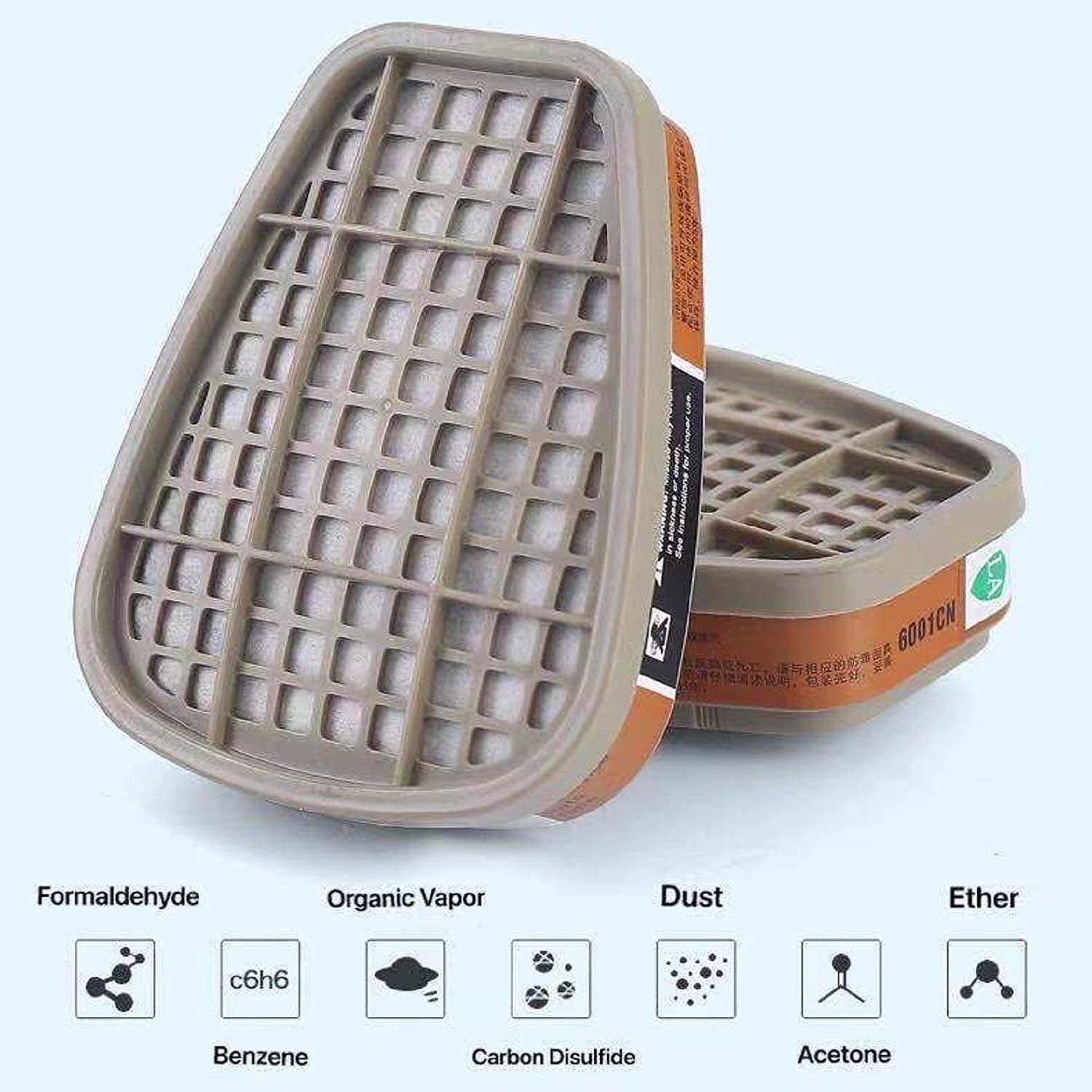 6001 Activated Carbon Cartridg - Dust Mask Construction recension och pris