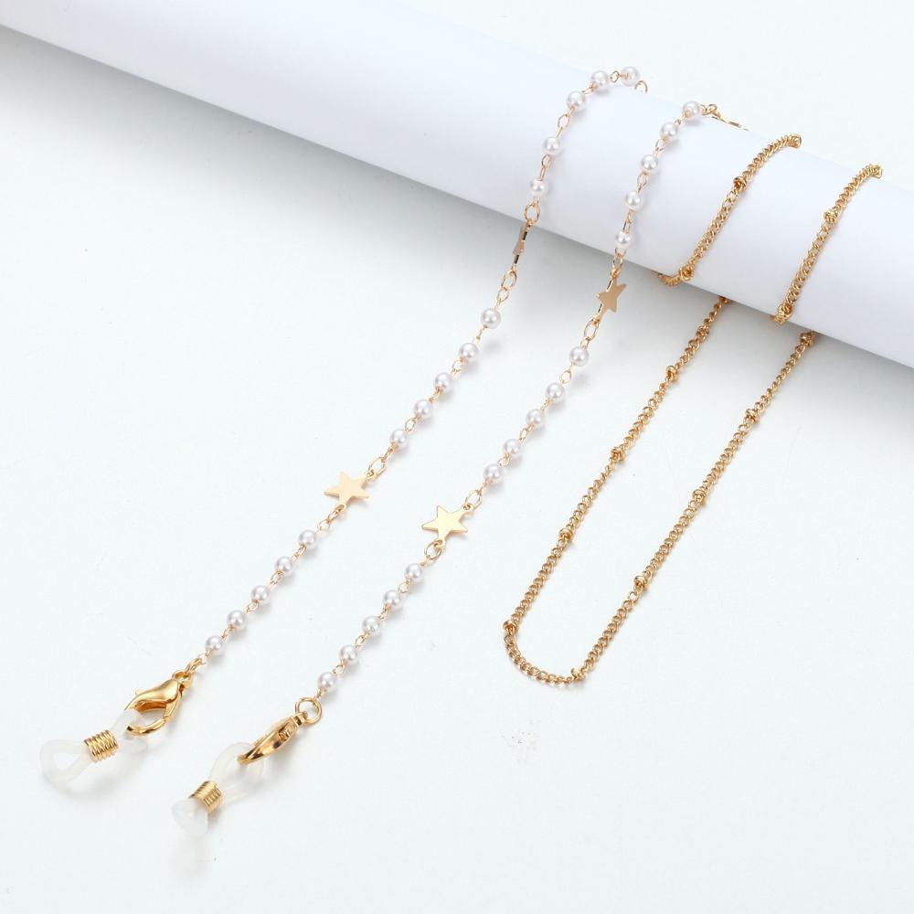 Jewelry Disc Metal Pearl Hangi - Mask Chain Holder recension och pris