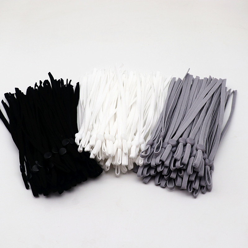 100Pcs15CM/5mm Black and White - Mask Lanyard Adjustable recension och pris