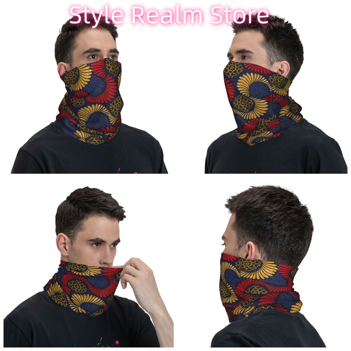 Ankara African Pattern Bandana - Neck Gaiter Face Cover recension och pris